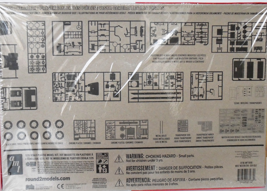 AMT Western Star Truck Tractor Cab Plastic Model Kit Coca Cola 1/25 New