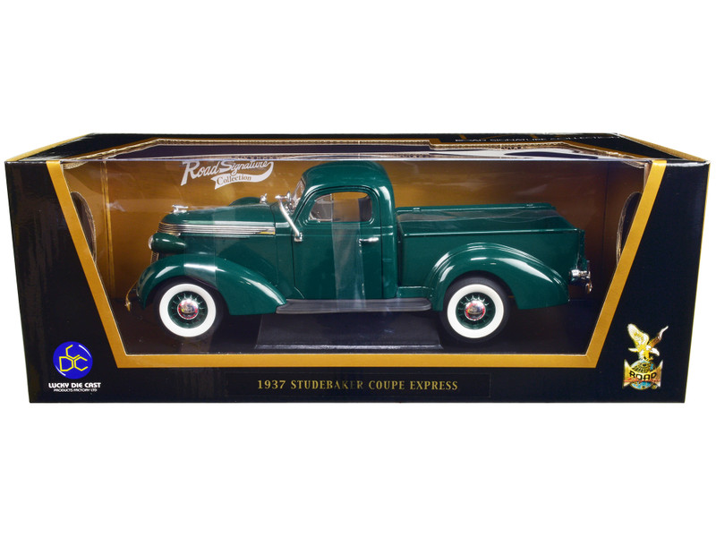 Brand new 1/18 scale diecast car model of 1937 Studebaker Express Pickup Truck Green
