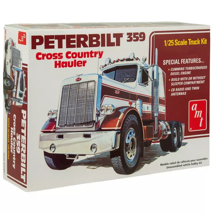 Peterbilt 359 Cross Country Hauler Model Kit 1/25 AMT New