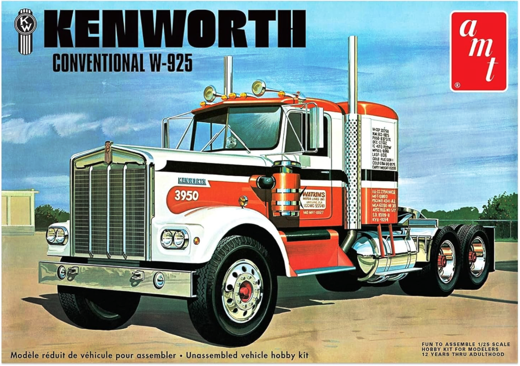 Kenworth Conventional W-925 Model Kit 1/25 AMT New