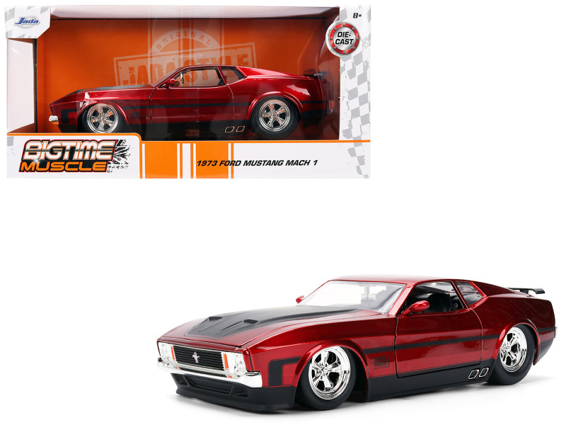 Brand new 1/24 scale diecast car model of 1973 Ford Mustang Mach 1