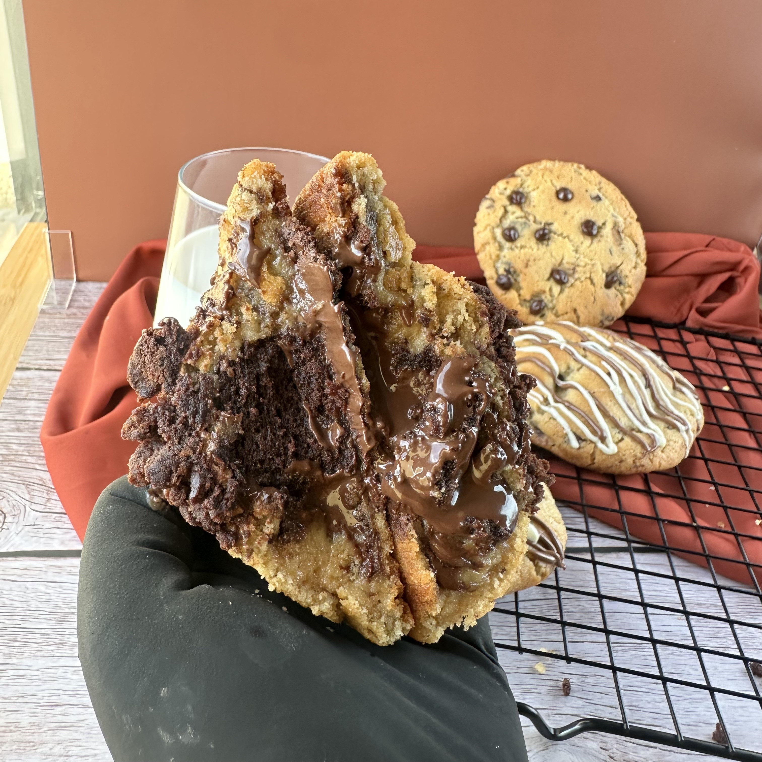 Cookie Brownie com Nutella 