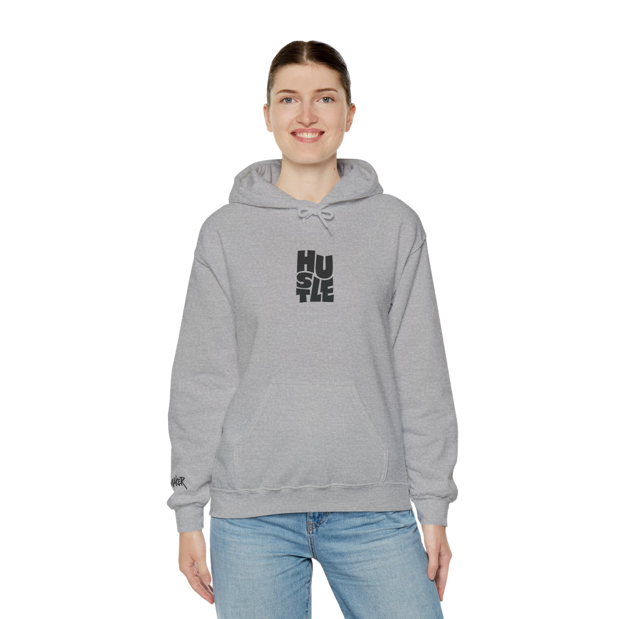 Gray Hooded Hustle Sweatshirt