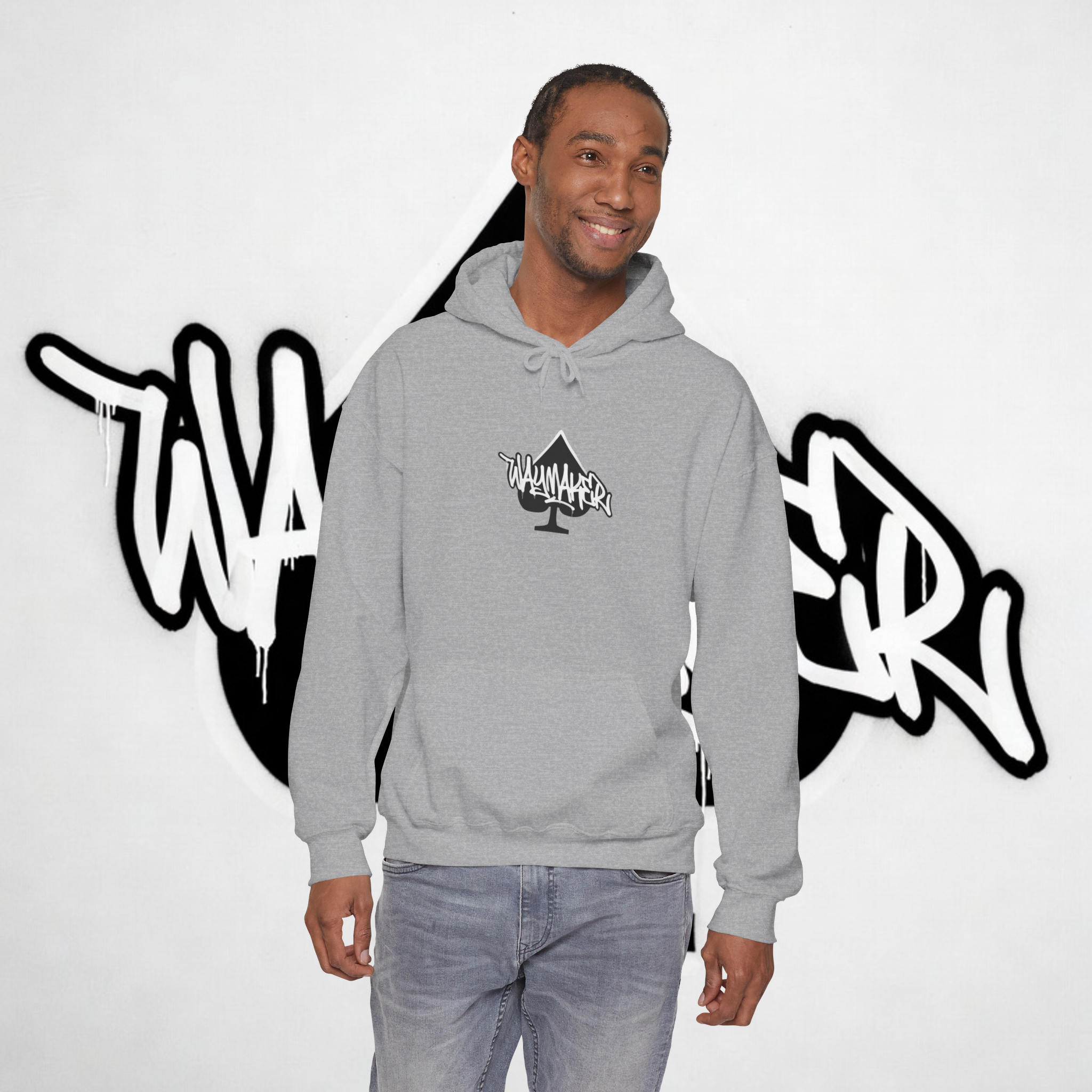 White Graphic Hoodie