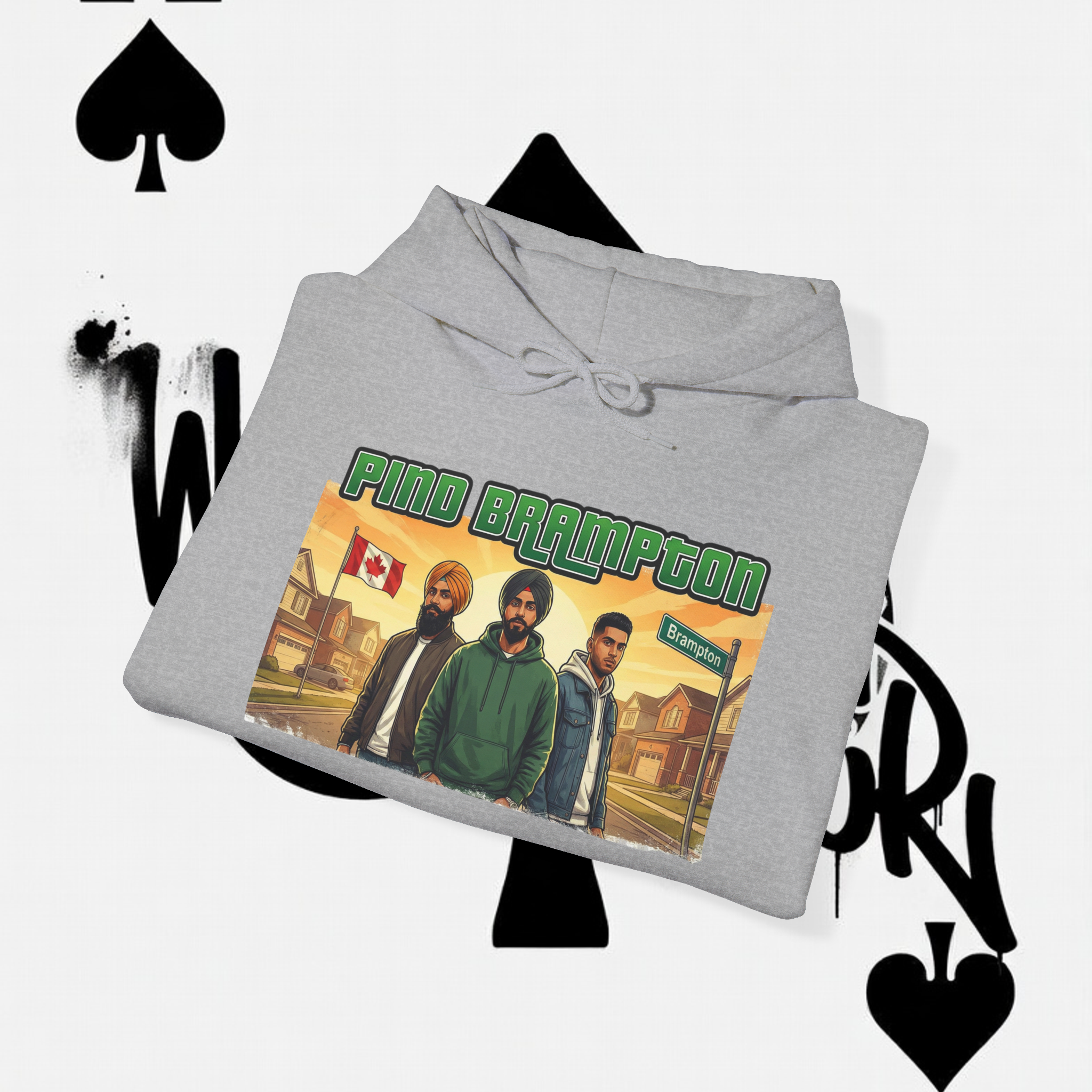 Pind Brampton Gray Hoodie