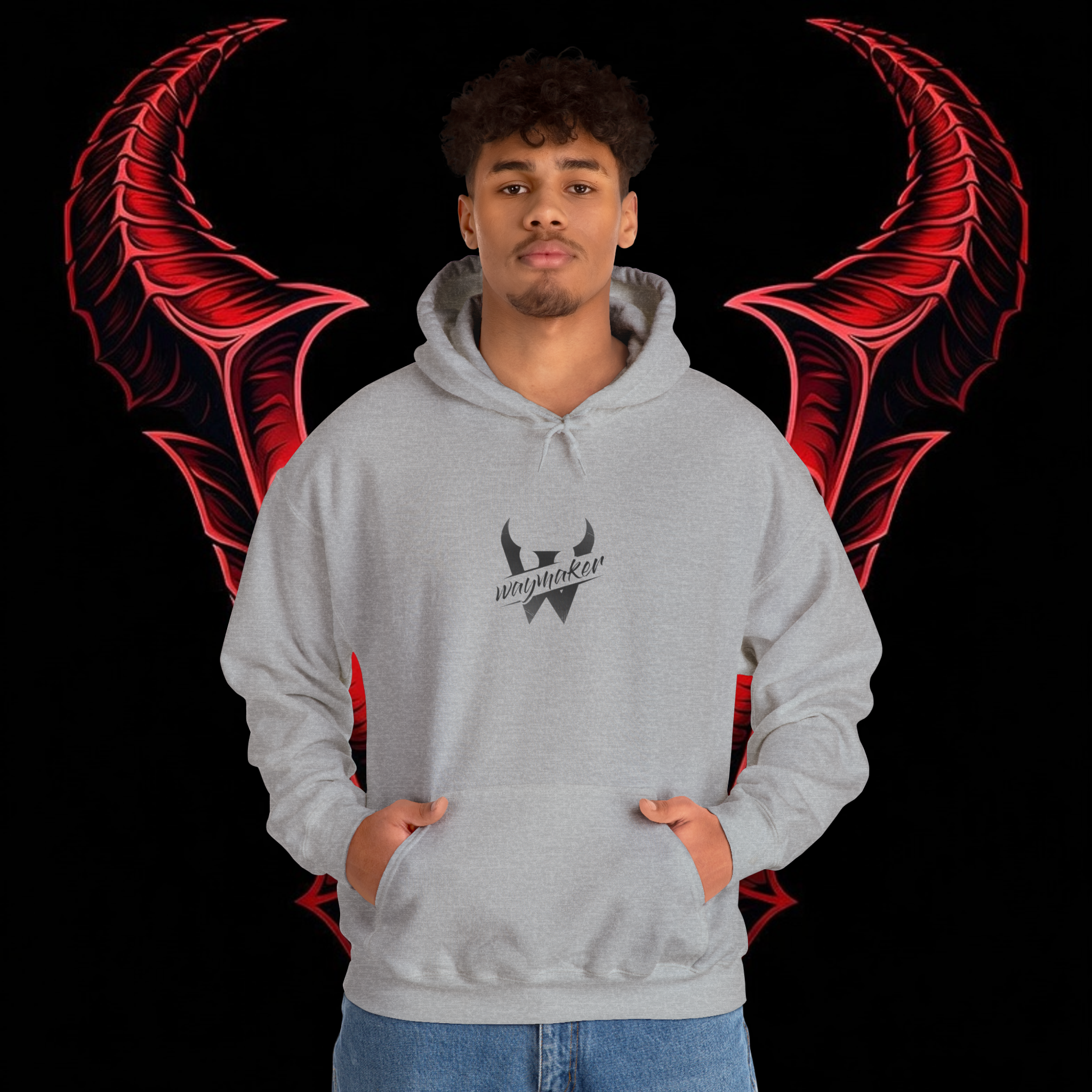 Hoodie with Horns Graphic