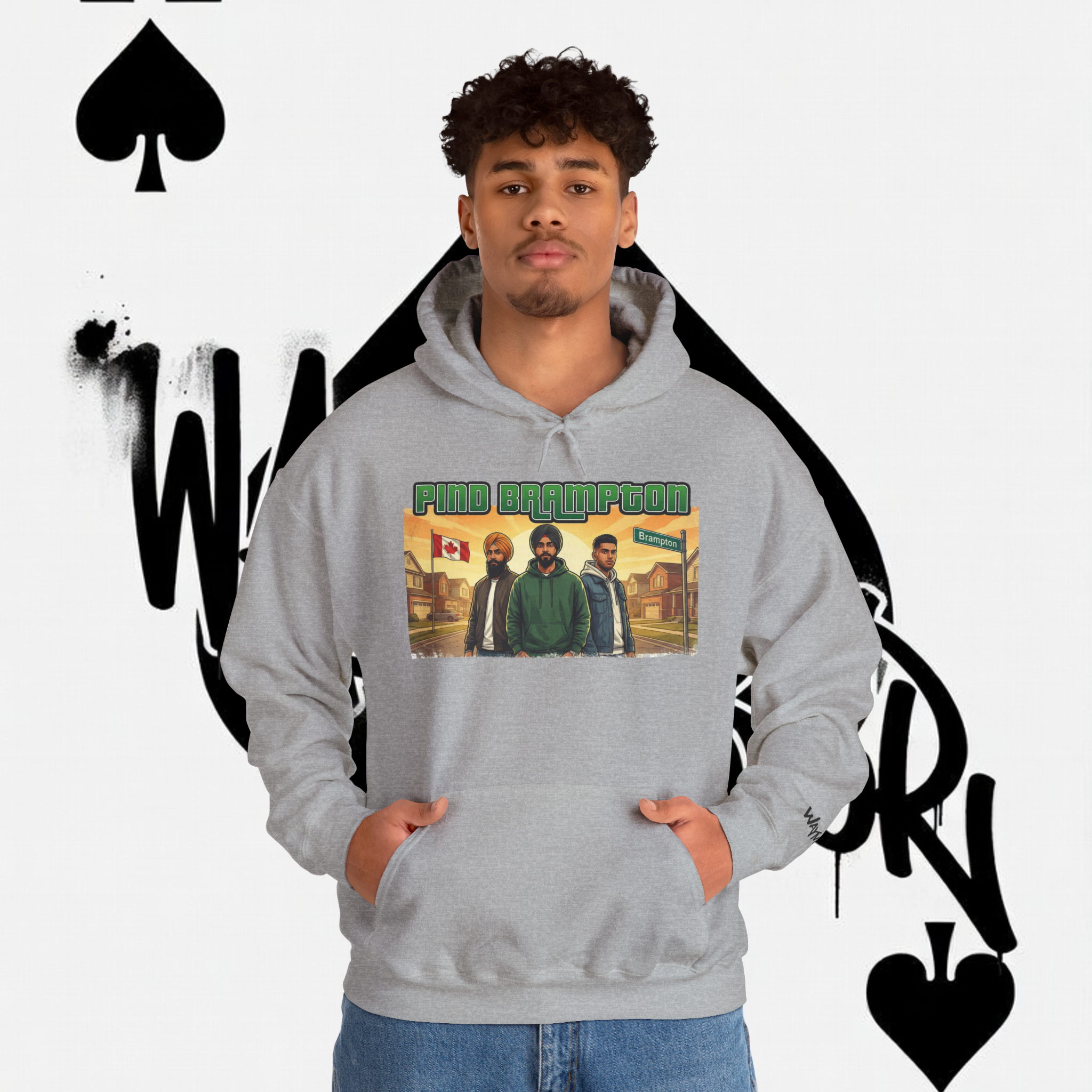 Pind Brampton Gray Hoodie