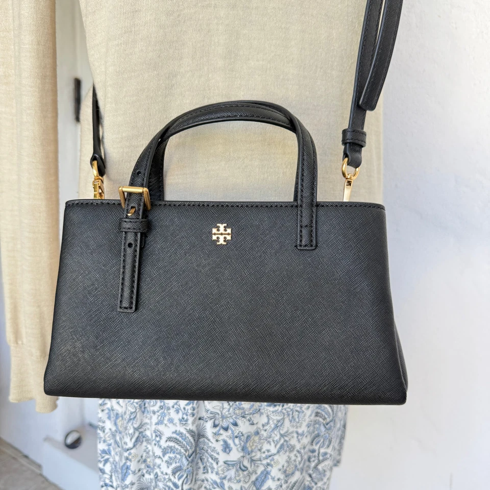 Tory Burch Emerson Mini Tote Black