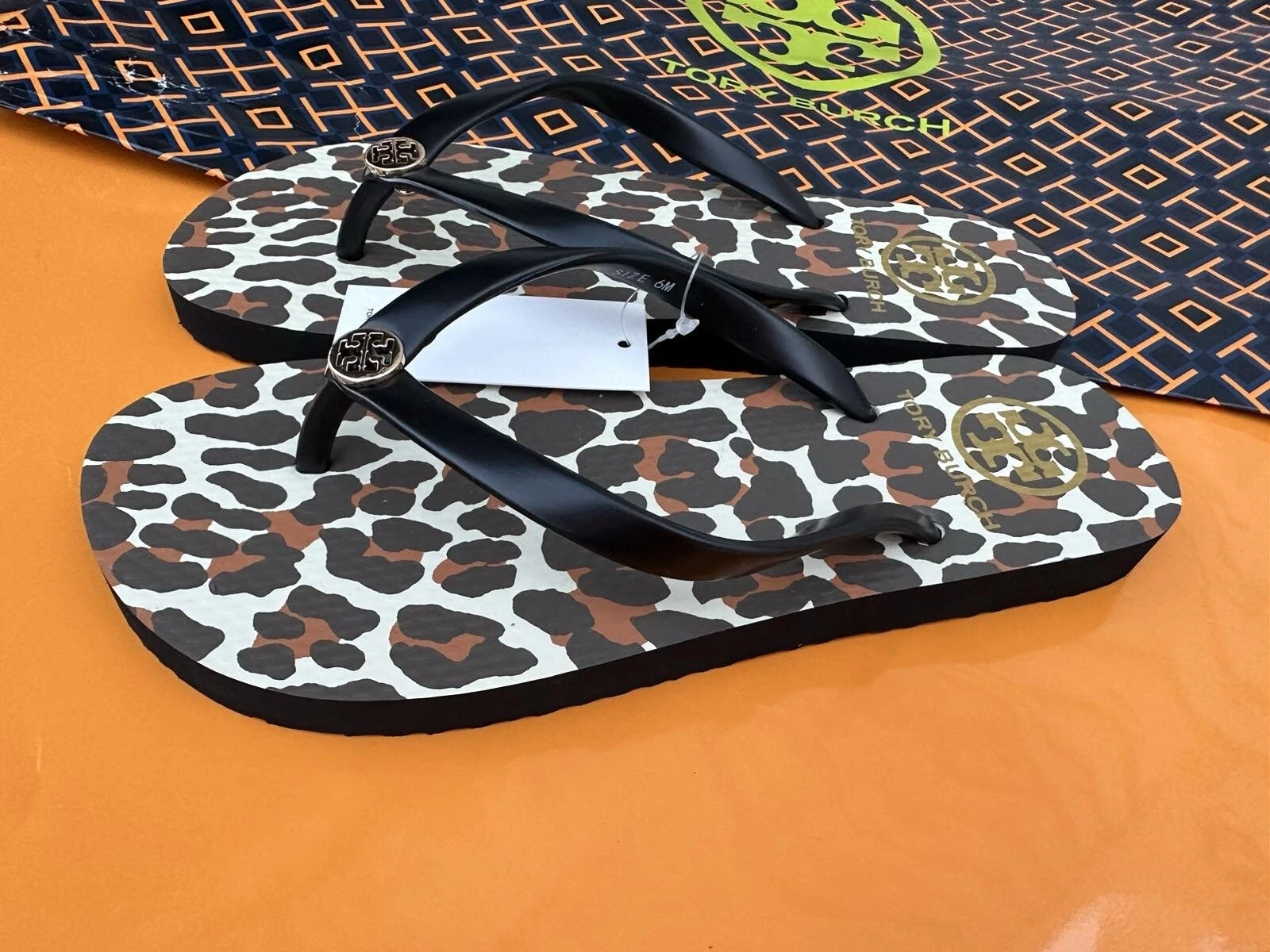 Tory Burch Flip Flop Animal Leopard
