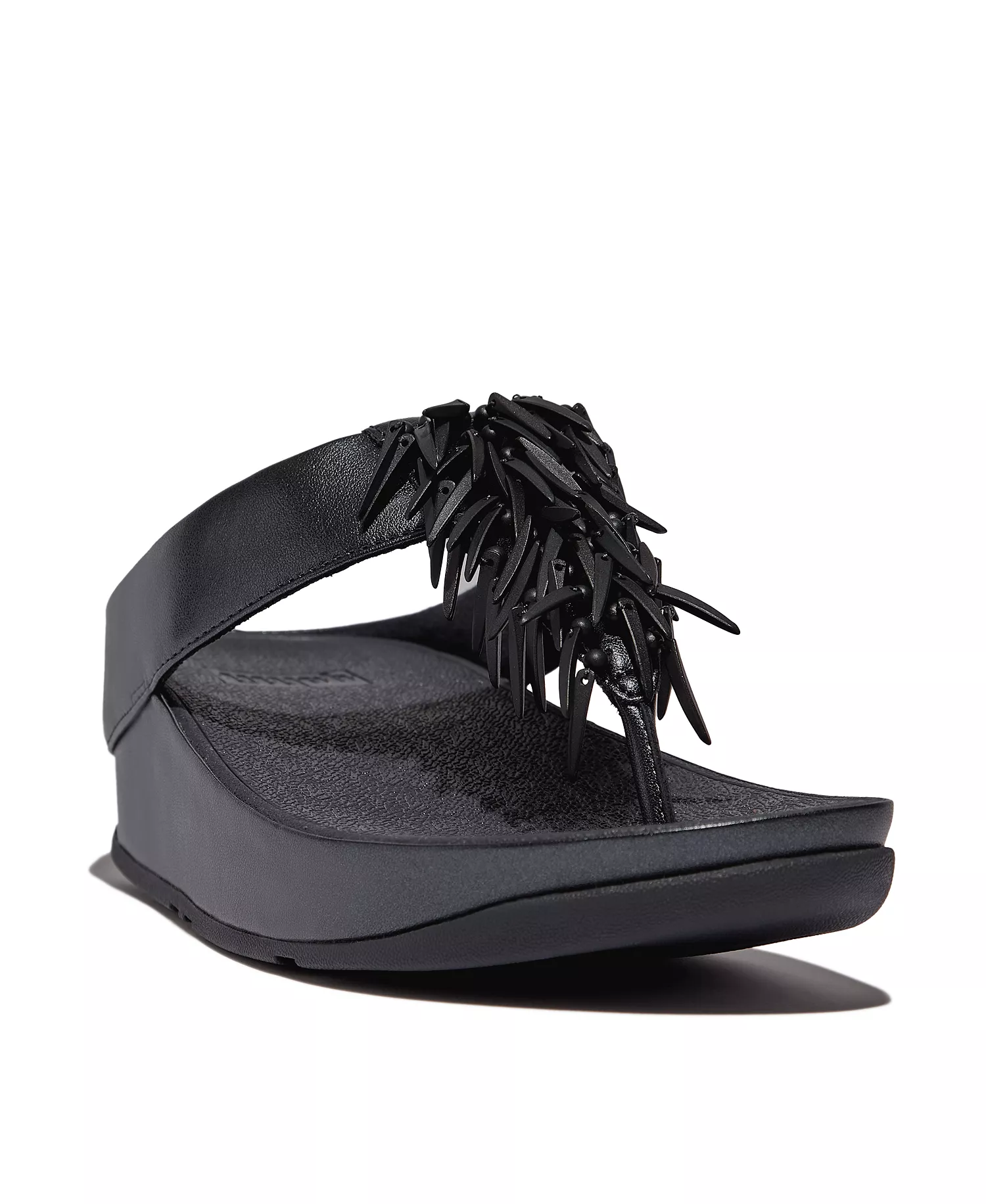 Fitflop | Rumba Beaded Metallic Toe-Post Sandals