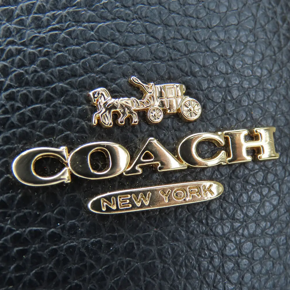 Coach Leather Handbag Black Leather Handbag