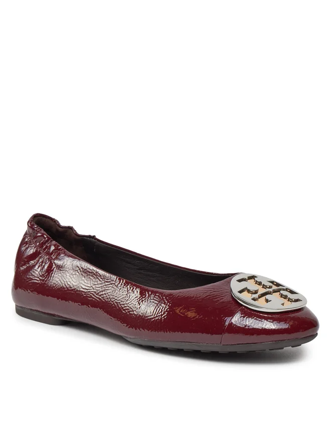 Tory Burch Claire Cap-Toe Ballet Flat Cherry