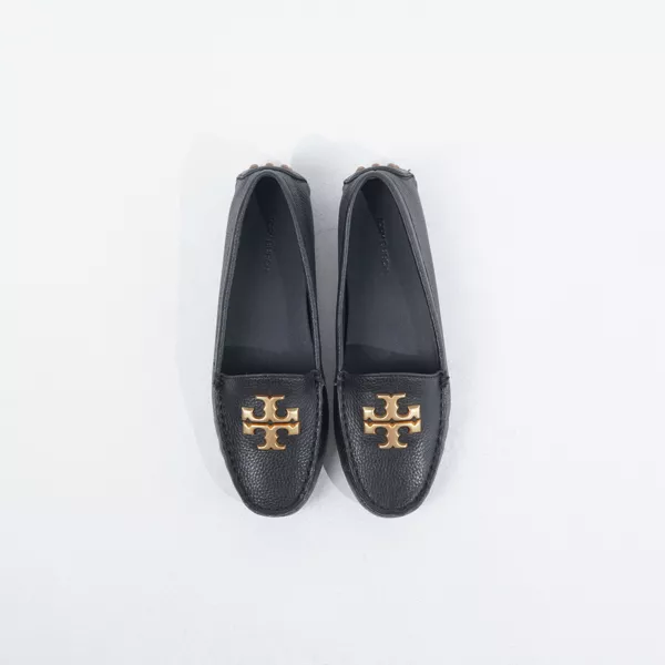 Tory Burch Everly Driver Dot Black Leather Loafer