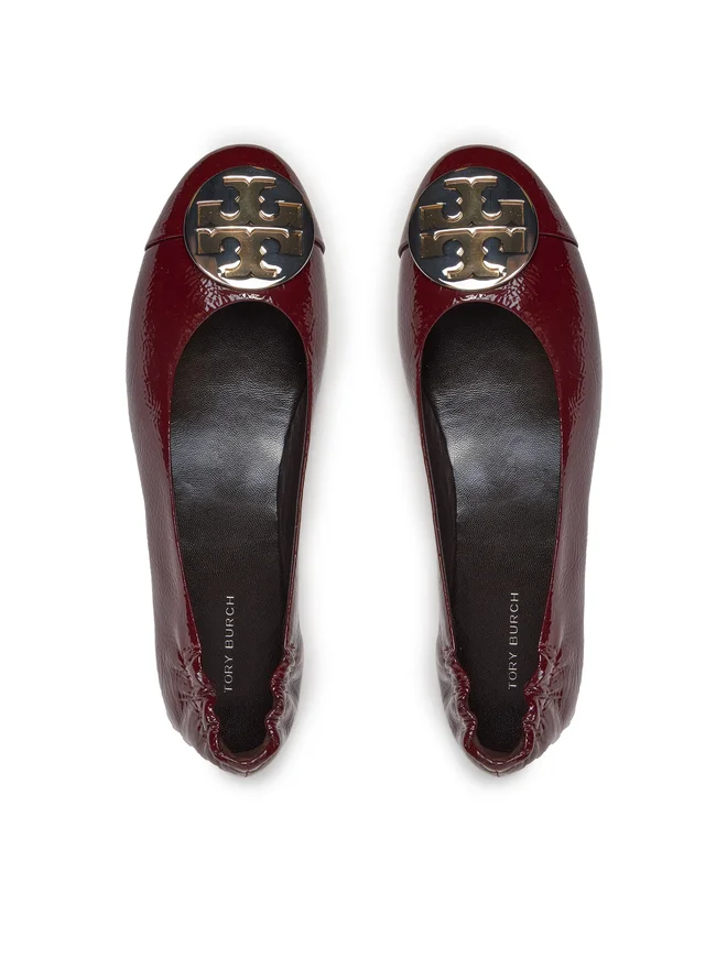 Tory Burch Claire Cap-Toe Ballet Flat Cherry