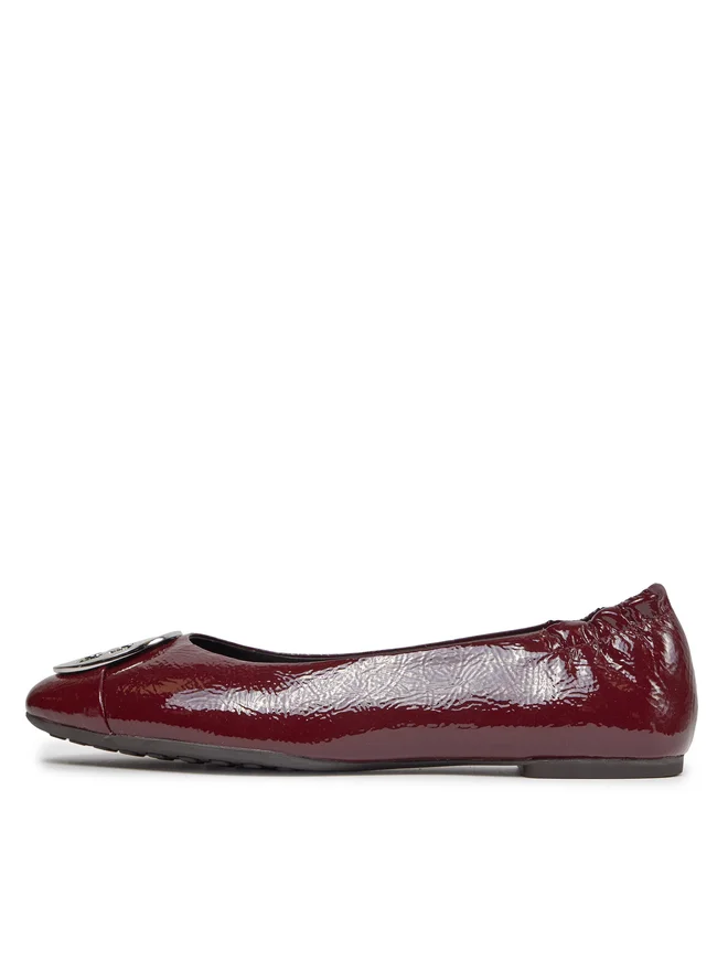 Tory Burch Claire Cap-Toe Ballet Flat Cherry