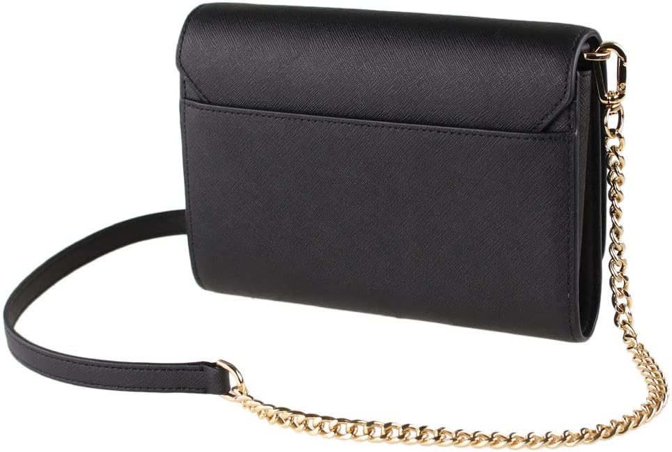 Tory Burch Emerson Chain Wallet Black Leather Cross Body Bag