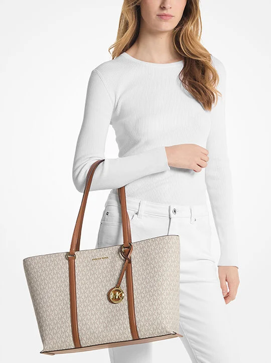Michael Kors (Temple Large Signature Logo Tote Bag)