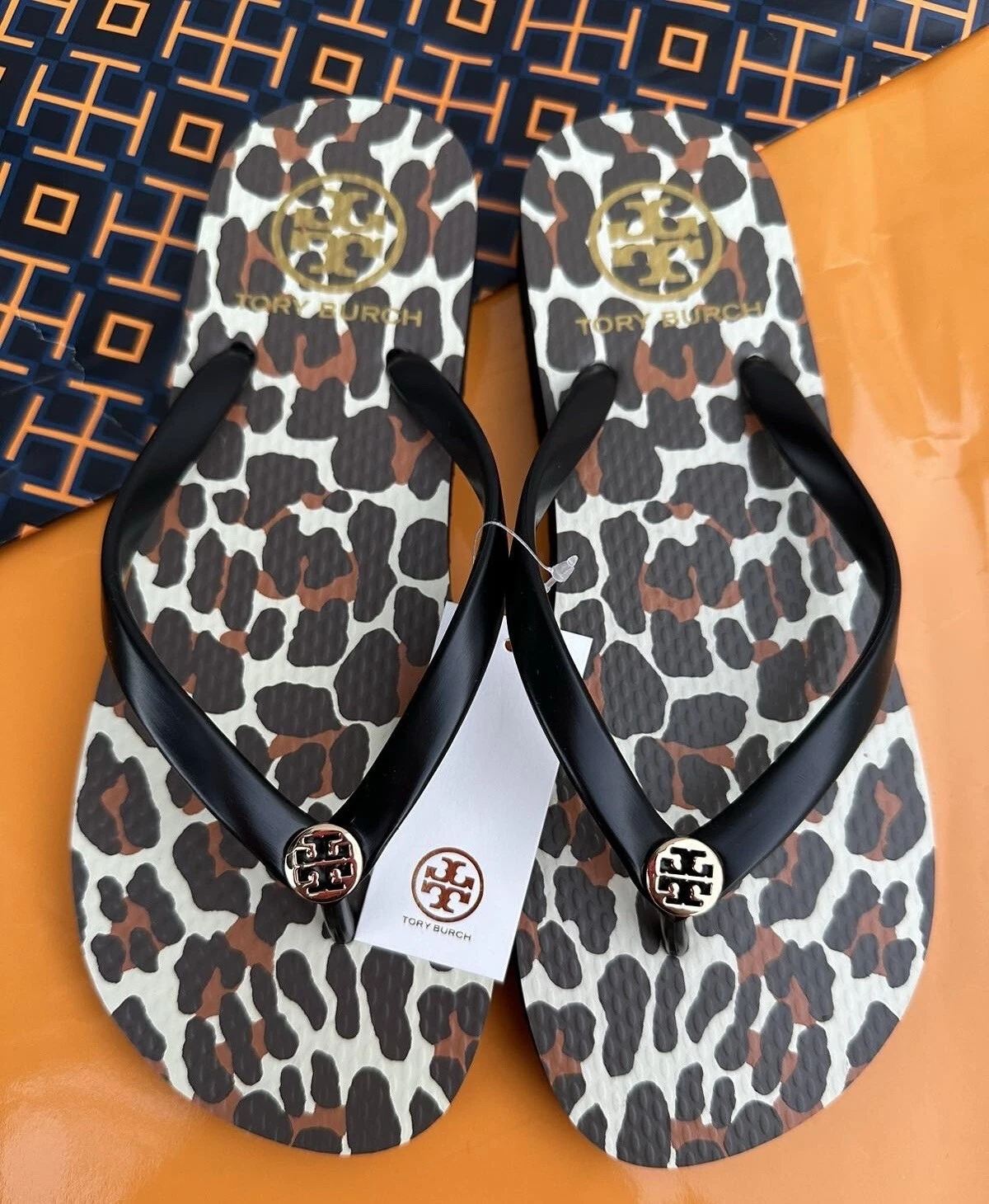 Tory Burch Flip Flop Animal Leopard