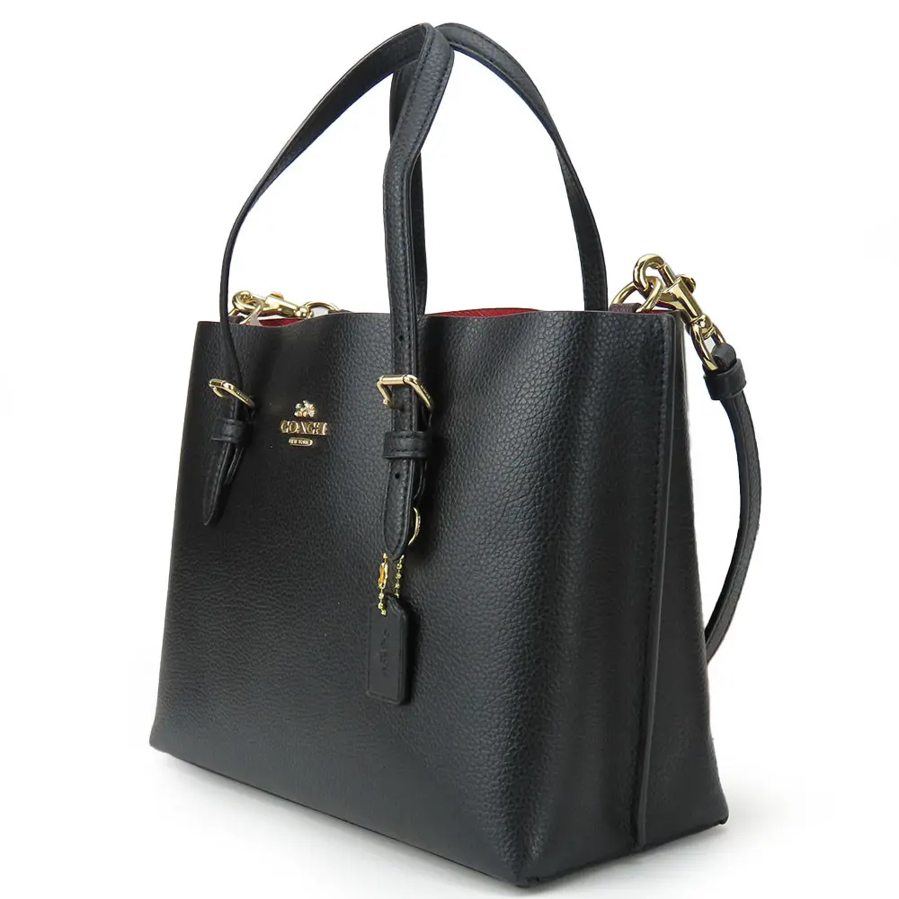 Coach Leather Handbag Black Leather Handbag