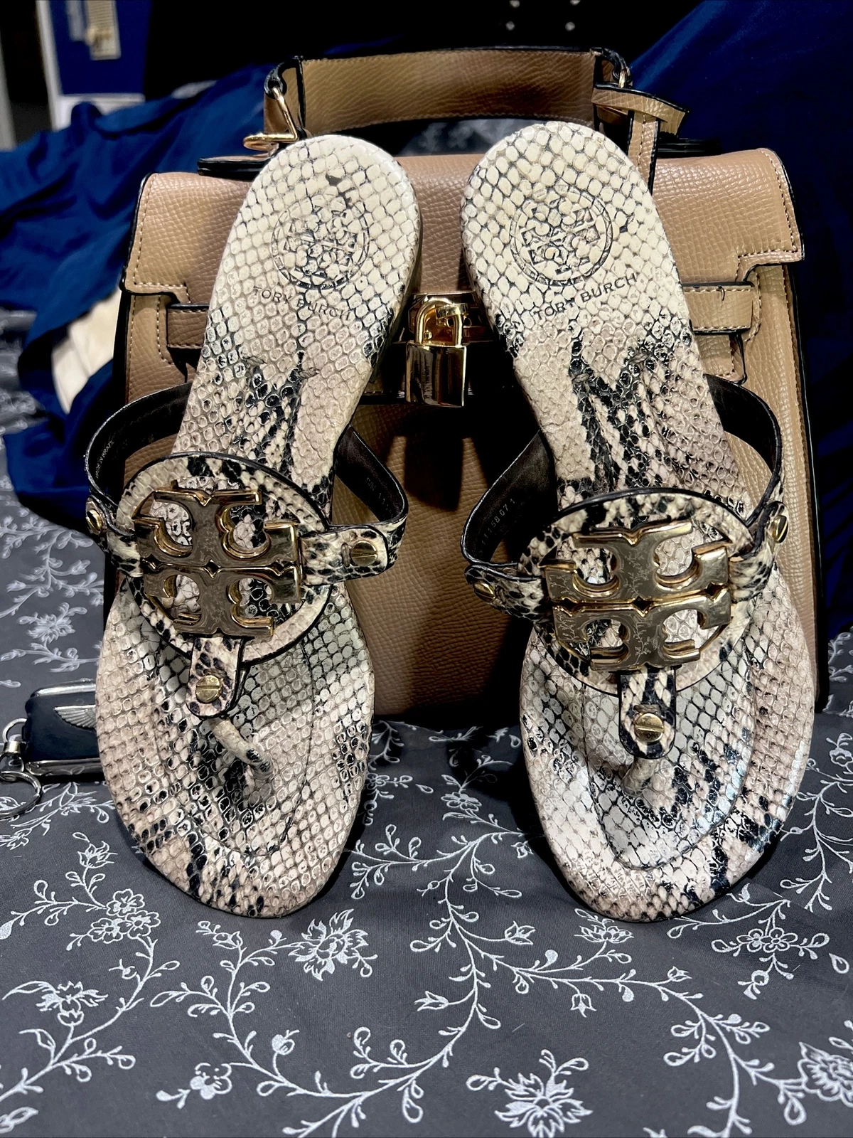 Tory Burch - Miller Beautiful Snakeskin Sandals