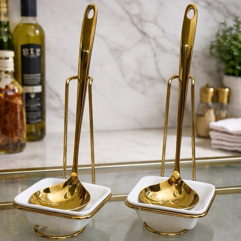 uxury Gold Serving Ladle Set (2-Piece) | Elegant Tableware