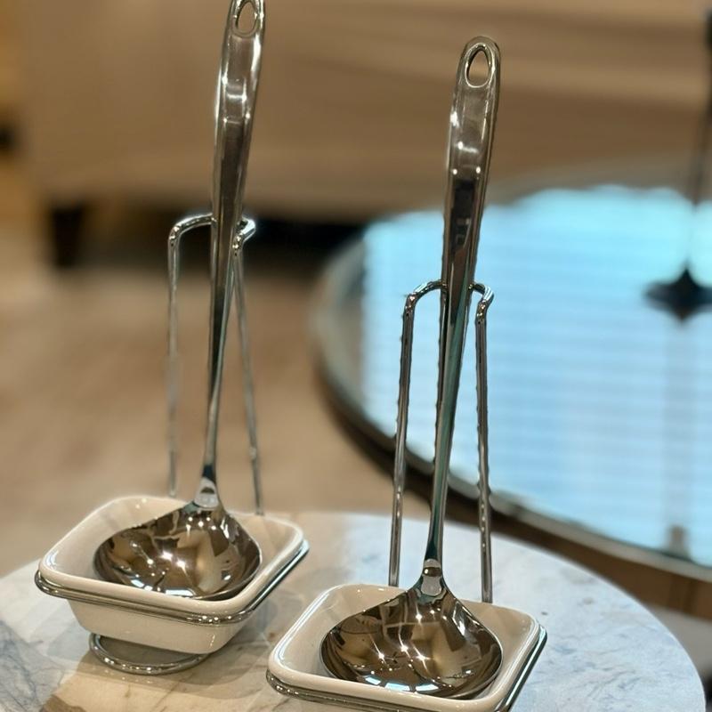 Luxury Silver Serving Ladle Set (2-Piece) | Elegant Tableware