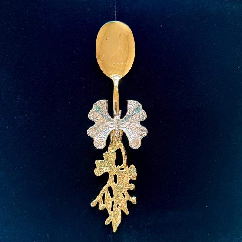 Gold Butterfly 5 Piece Serving Spoons