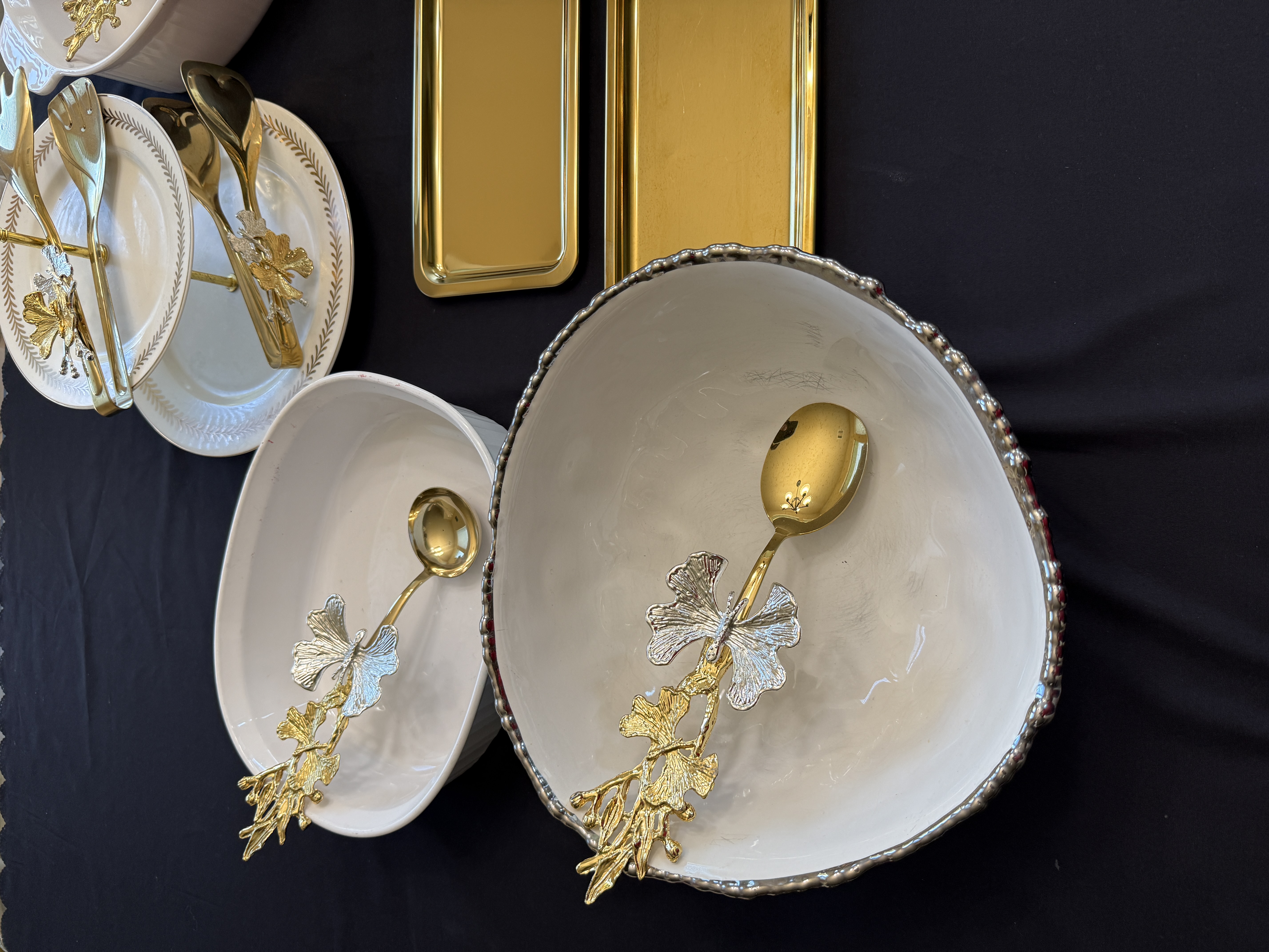 Elegant Luxury Silver & Gold 10-Piece Serving Set 
