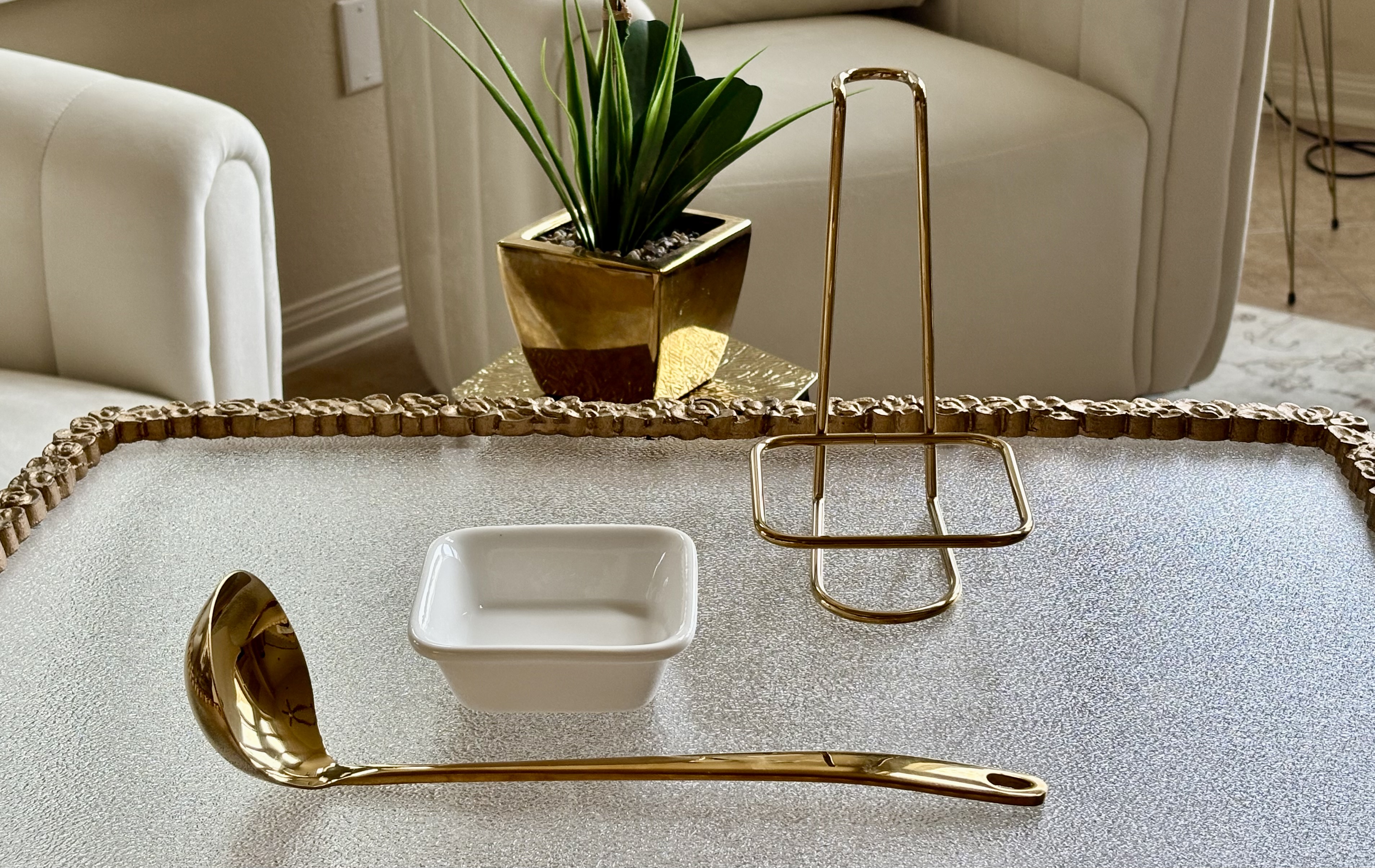 uxury Gold Serving Ladle Set (2-Piece) | Elegant Tableware