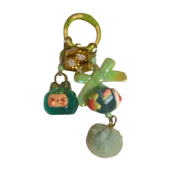Green Mini Character Keychain