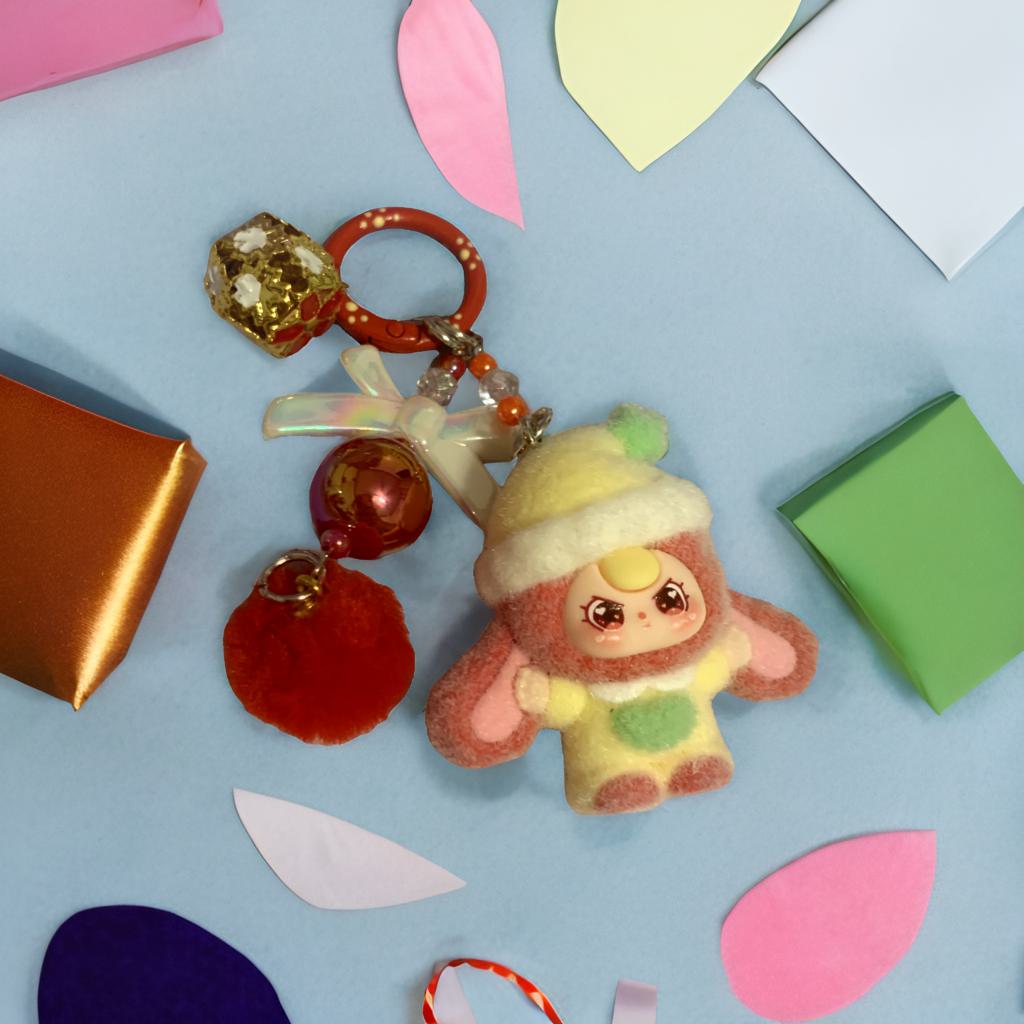 Millennium Baby Flocked Bag Pendant Keychain