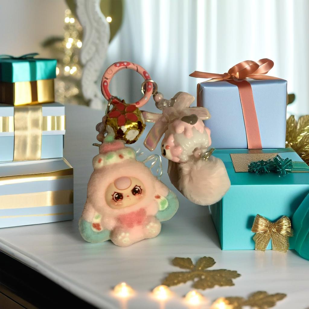 Millennium Baby Flocked Bag Pendant Keychain