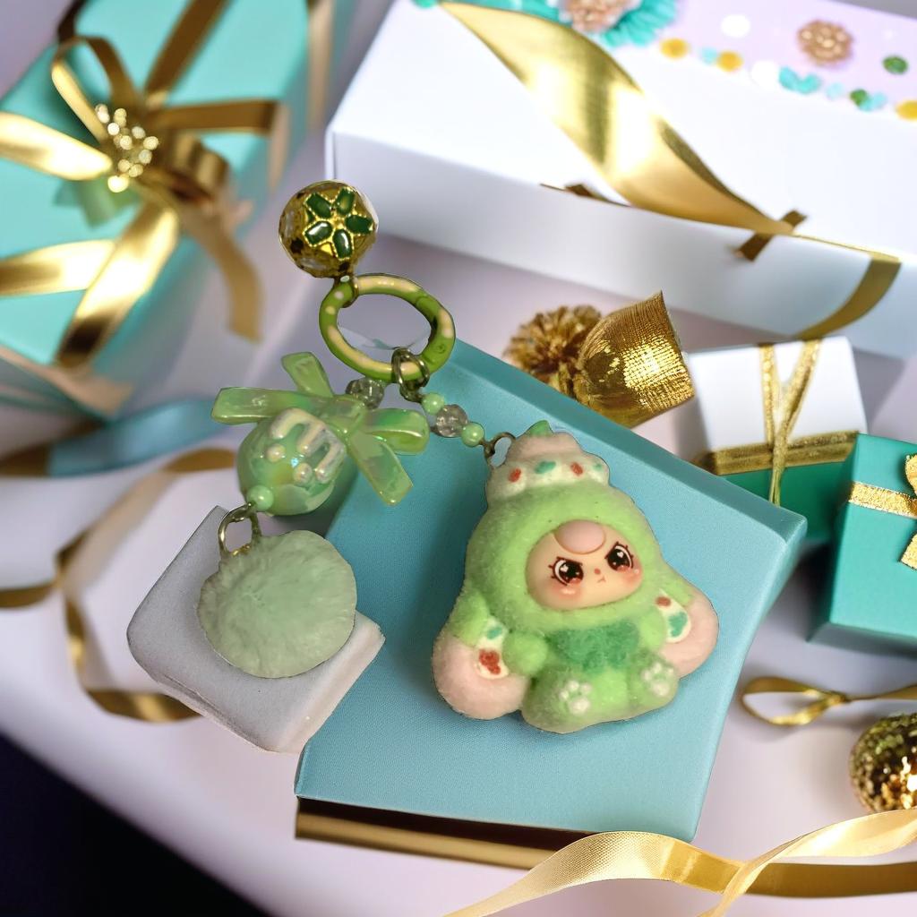 Millennium Baby Flocked Bag Pendant Keychain