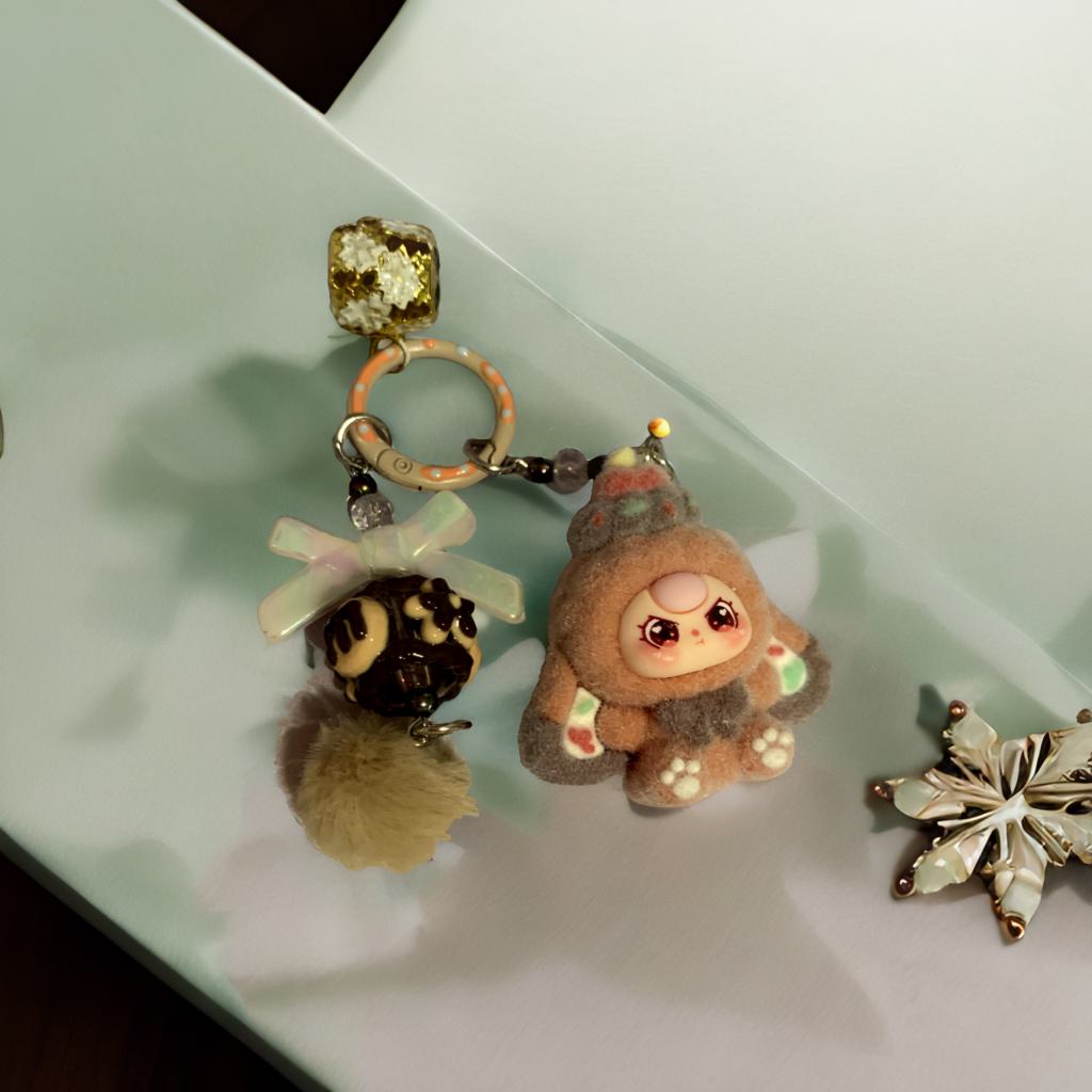 Millennium Baby Flocked Bag Pendant Keychain