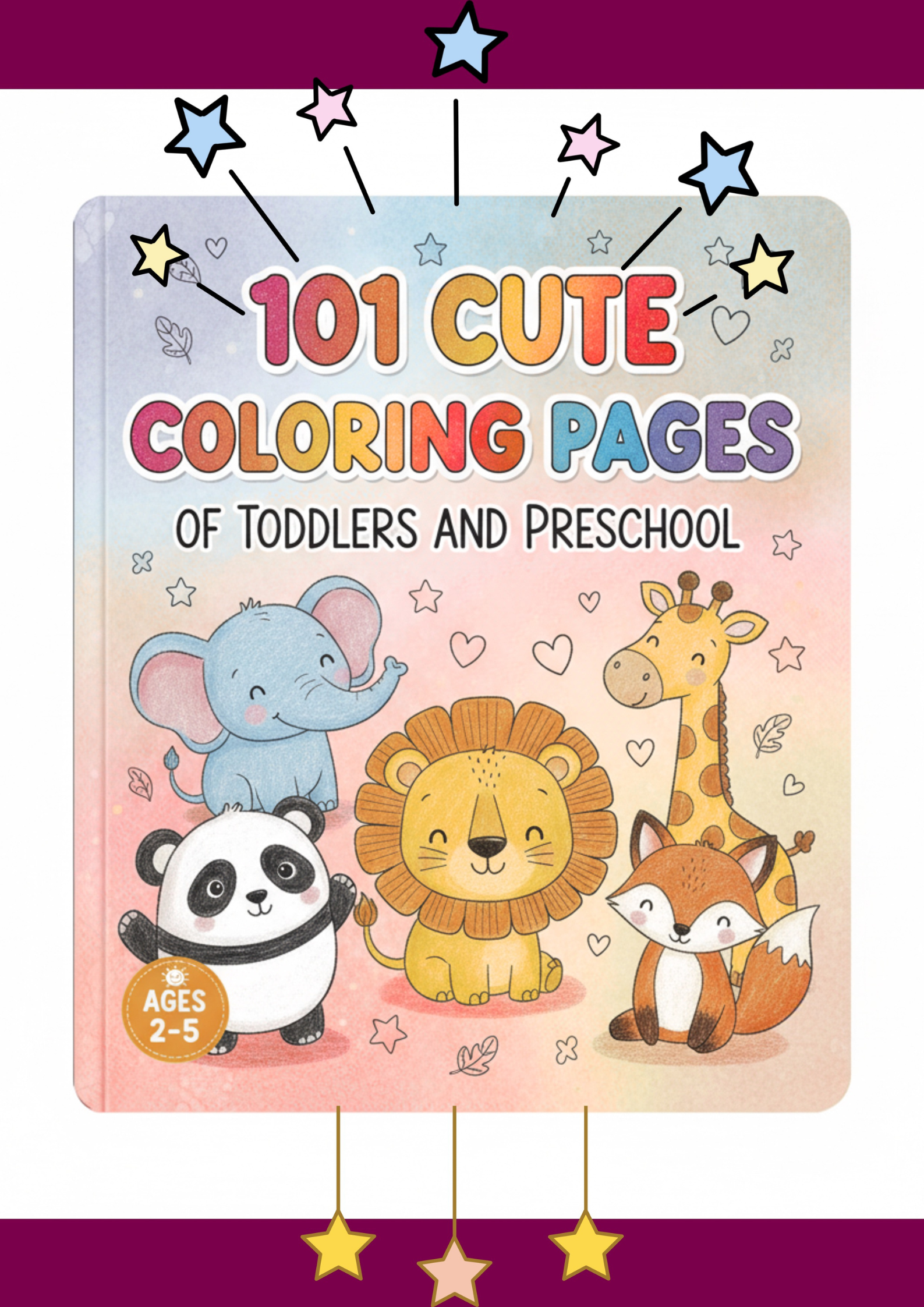 101 Cute Coloring Pages of Toddlers and Preschool