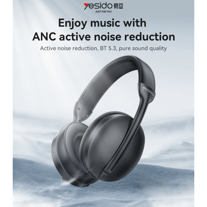 ANC Active Noise Cancelling Wireless Headphones 400mAh Battery