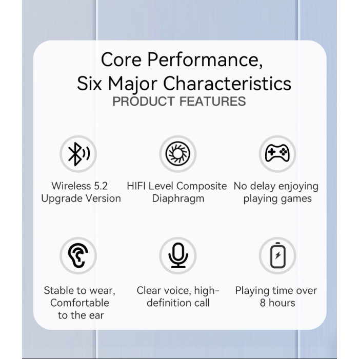 Long Life Battery Bluetooth 5.2 Noise Reduction Headset