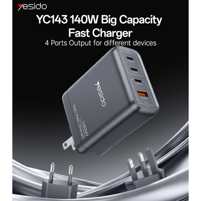 Yesido 140W Gan Fast Charger