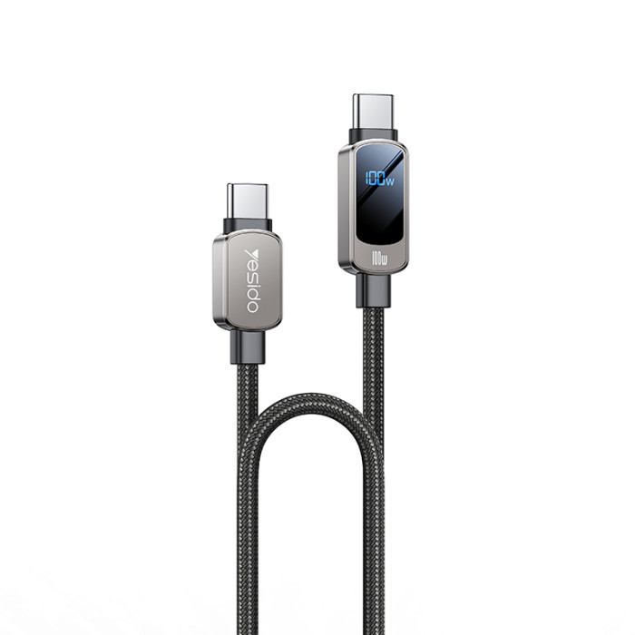 Type-C To Type-C PD 100W Super Fast Charging Built-in Digital Display Data Cable 1.2 Meters