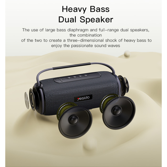 Wireless Speaker|Portable Stereo Sound bt Speaker|IPX6 waterproof AUX/USB/TF Card Speaker
