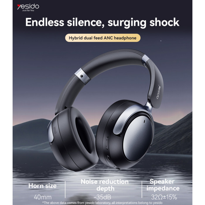 Ultra-Light Hybrid Dual Feed ANC Headphones with Strong Battery Life
