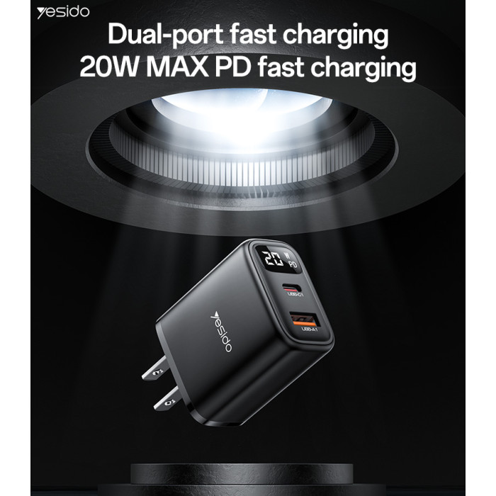 Yesido Dual USB Fast Charger