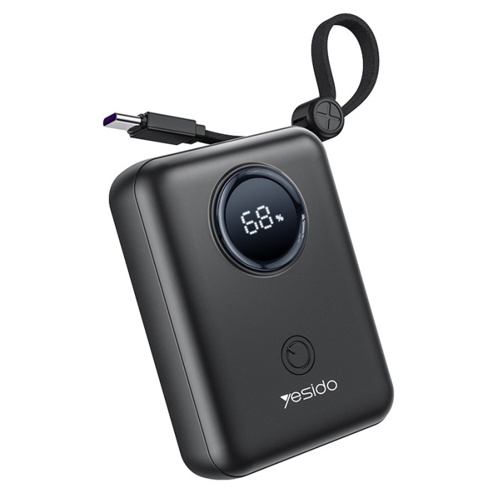 Fast Charging Large Capacity Mini Built-in L+C Cable Power Bank