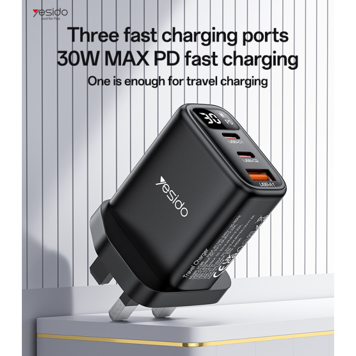 Yesido 3-Port Fast Charger