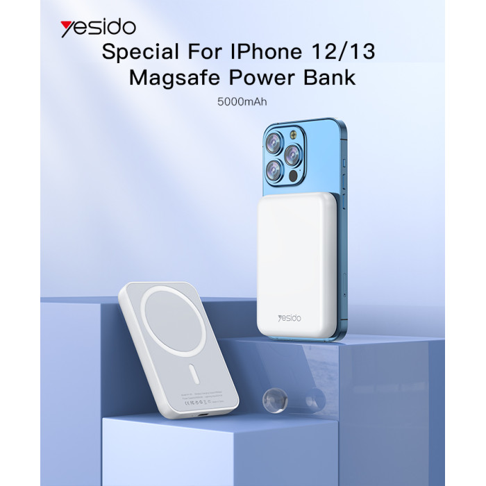 5000mAh capacity Magsafe magnetic Wireless power bank