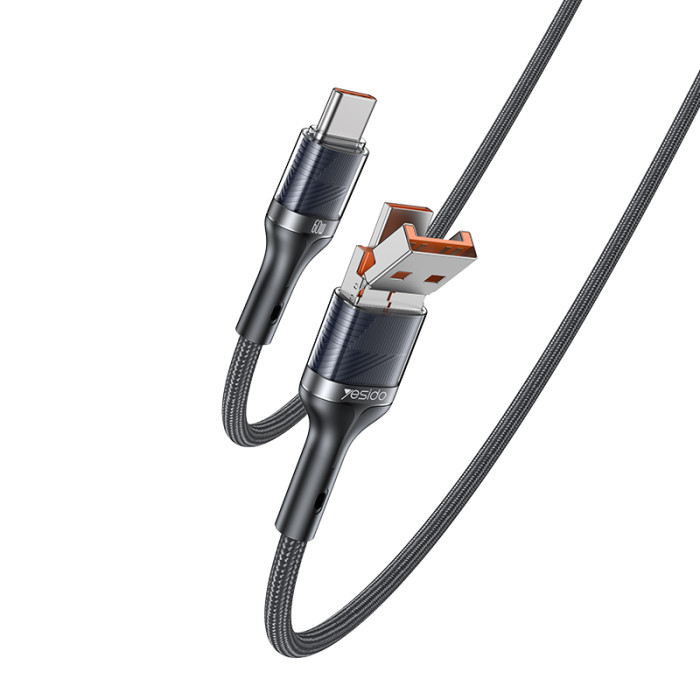 2 in 1 60W Fast Charging High-density Braided Body USB/Type-C To Type-C Data Cable