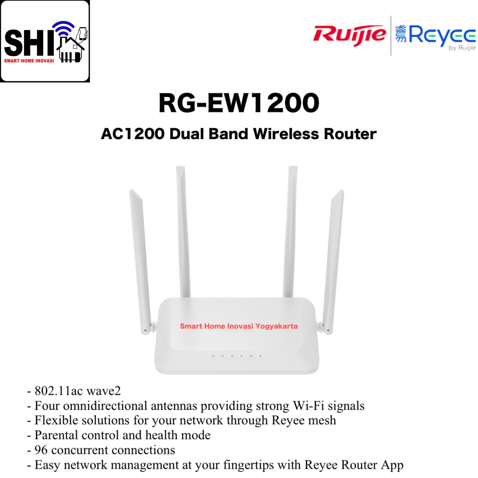 RUIJIE REYEE RG-EW1200, AC1200 Dual Band Wireless Router