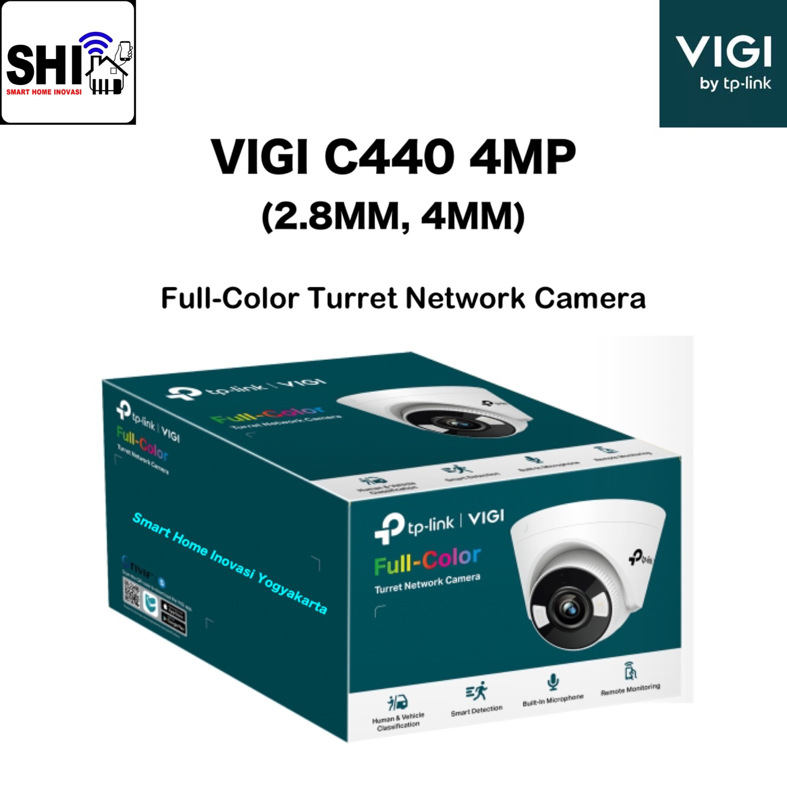 tp-link VIGI C440 4MP (2.8MM, 4MM) Full-Color Turret Network Camera