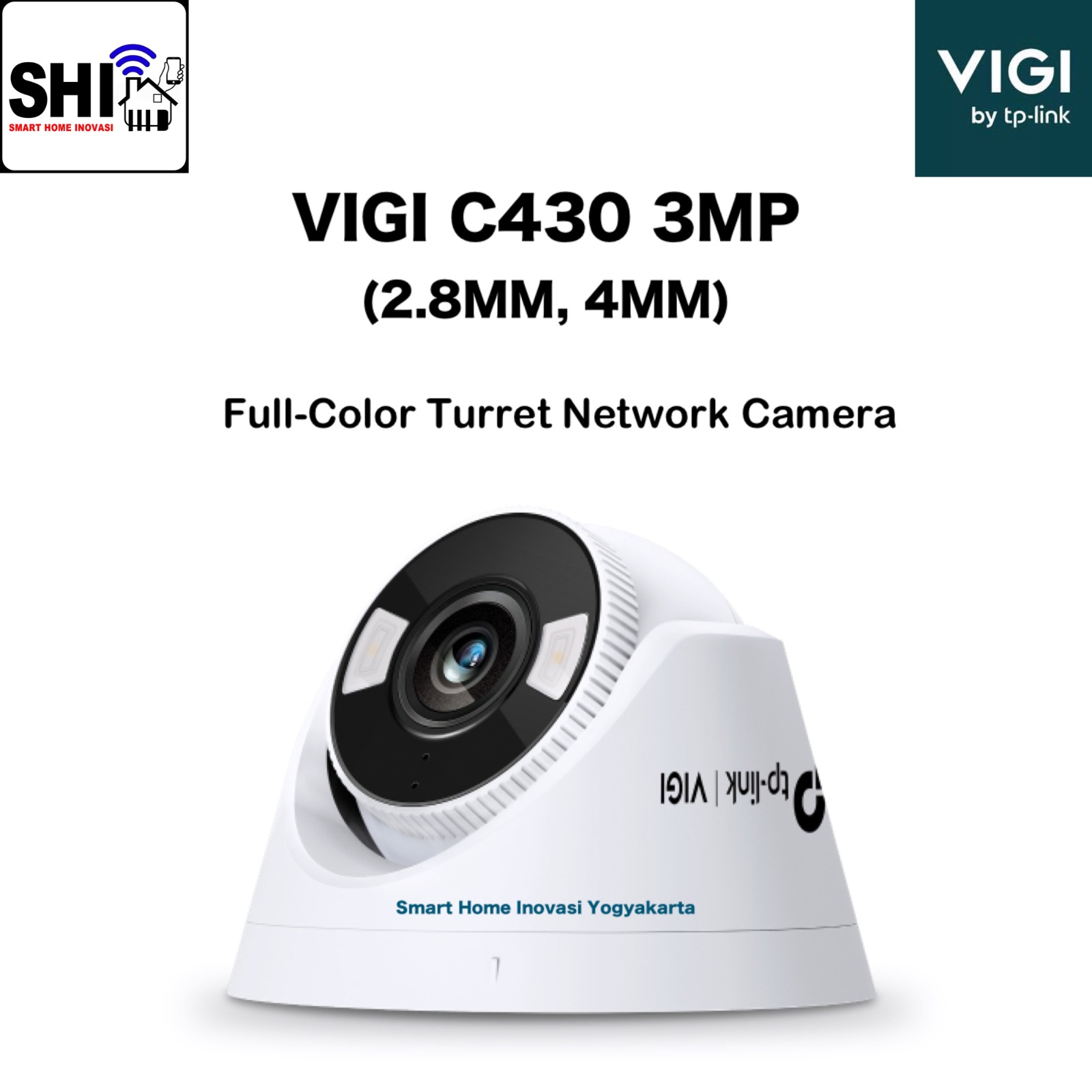 tp-link VIGI C430 3MP (2.8MM, 4MM) Full-Color Turret Network Camera