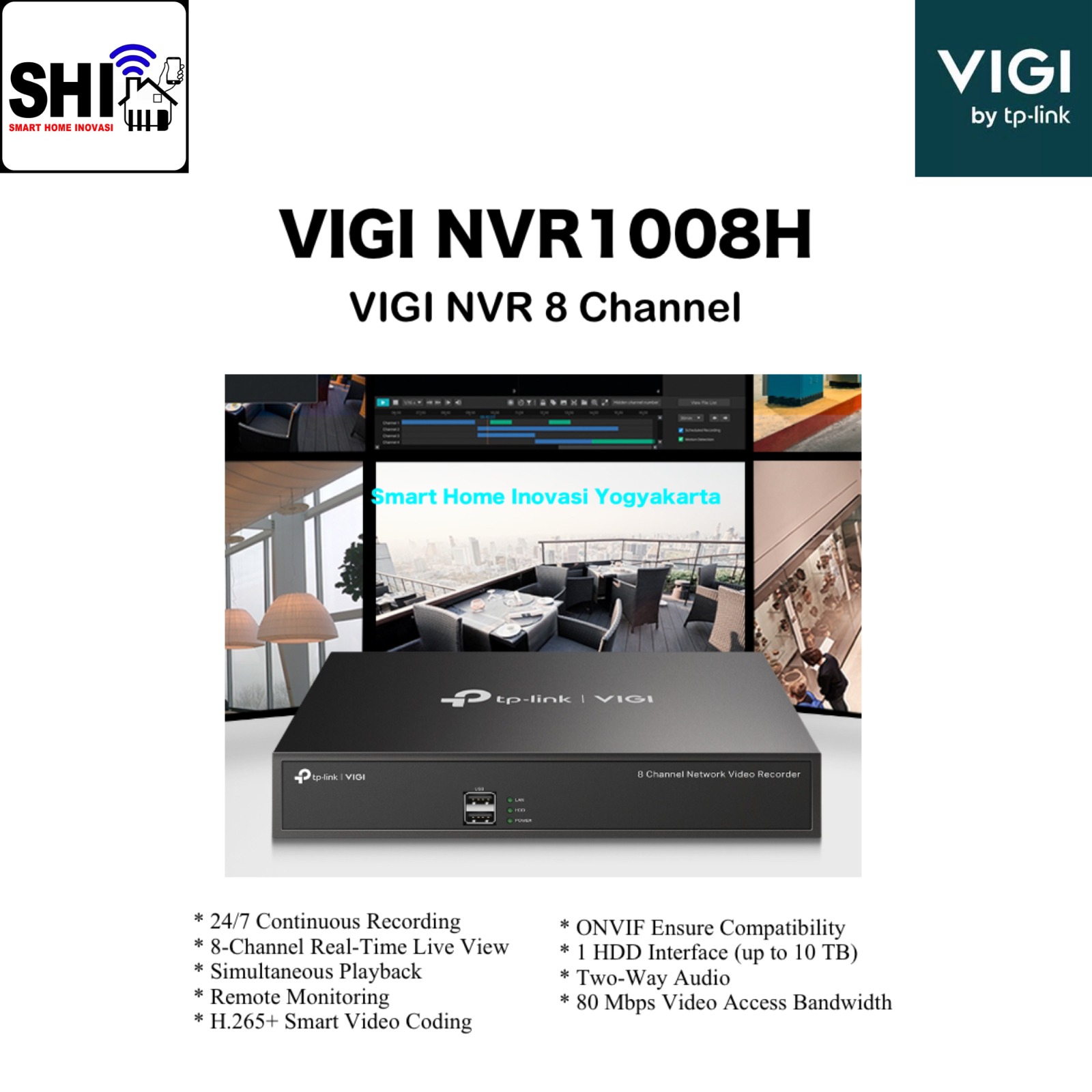 tp-link VIGI NVR 8 CHANNEL NVR1008H